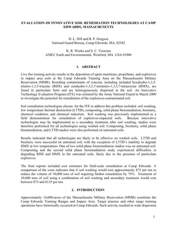 Más sobre Evaluación de Tecnologías Innovadoras de Remediación de Suelos en Camp Edwards, Massachusetts