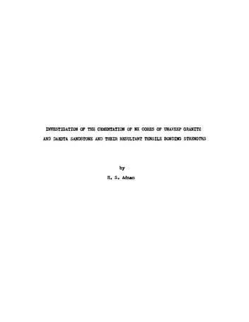 Más sobre Los Efectos de la Cementación en Geotecnia.