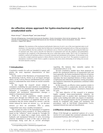 Más sobre Un enfoque de tensión efectiva para el acoplamiento hidro-mecánico de suelos no saturados