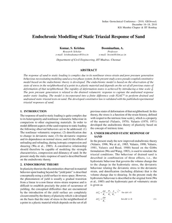 Más sobre Modelado Endocrónico de la Respuesta Triaxial Estática de Arenas.