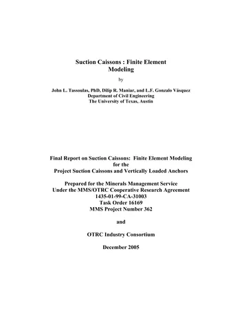 Más sobre Informe final sobre la modelización por elementos finitos de cajones de succión