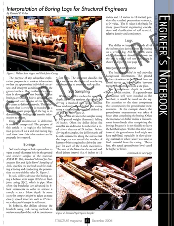 Más sobre Interpretación de Registros de Perforación para Ingenieros Estructurales.