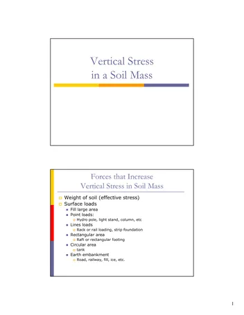Más sobre Tensión vertical en una masa de suelo